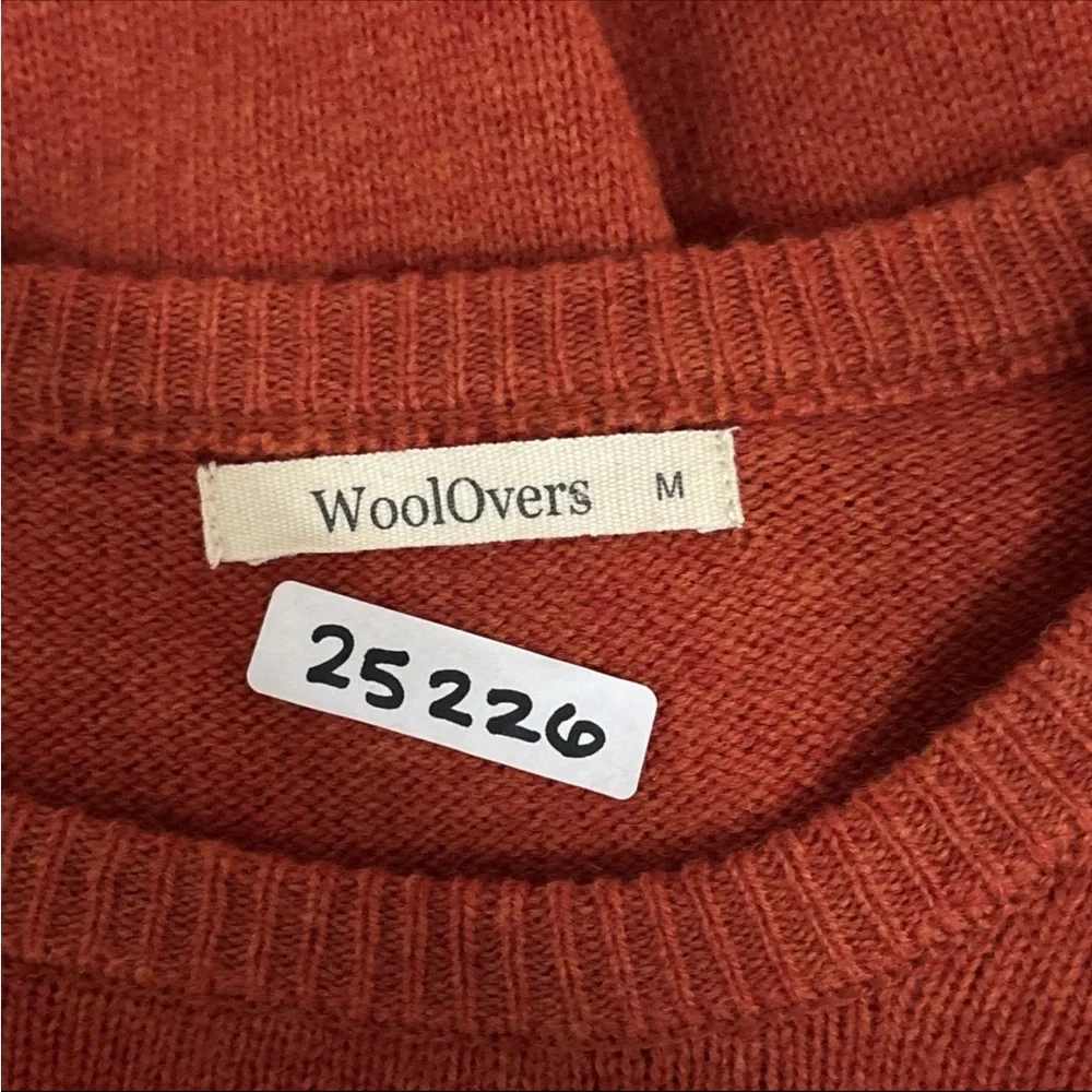 Woolovers Mens M Wool Jumper Sweater Garnet red Crew Neck lambswool